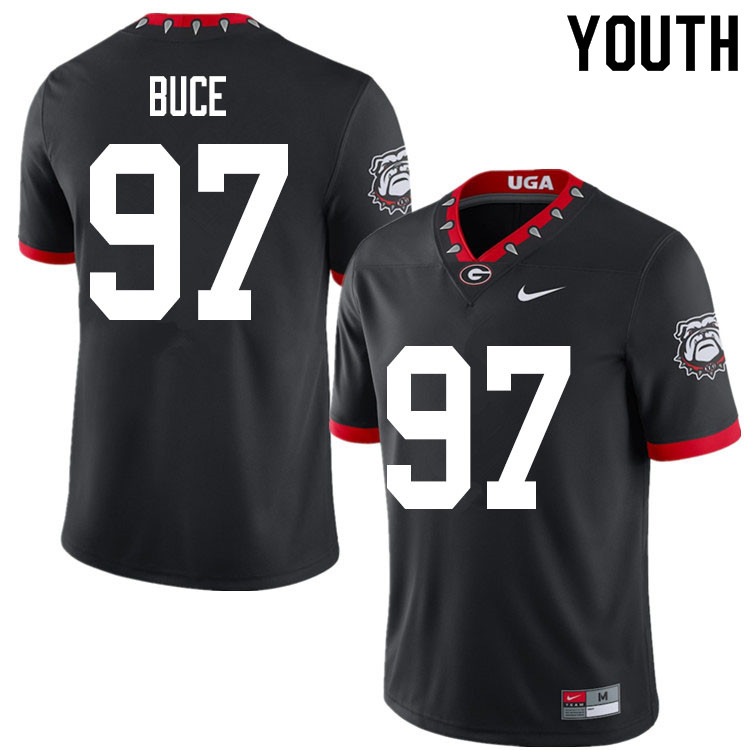 2020 Youth #97 Brooks Buce Georgia Bulldogs Mascot 100th Anniversary College Football Jerseys Sale-B - Click Image to Close